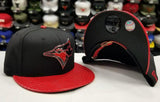 New Era 950 MLB Toronto Blue Jays Black / Red Metal Badge Strapback Hat Snapback