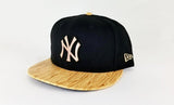 New Era 9Fifty New York Yankee Black Metal Badge Strapback Hat