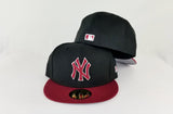 New Era Black / Burgundy Visor New York Yankees Fitted hat