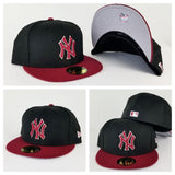 New Era Black / Burgundy Visor New York Yankees Fitted hat