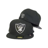 New Era Black Front Painted Metal Badge Oakland Raiders 59Fifty Fitted hat