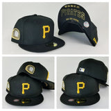 New Era Black Pittsburgh Pirates 5 times Champions Ring 59Fifty Fitted Hat