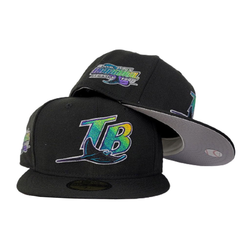 New Era Black Tampa Bay Rays 1998 Inaugural Season Side Patch Fitted hat