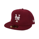 New Era Burgundy New York Mets 59Fitted Fitted hat