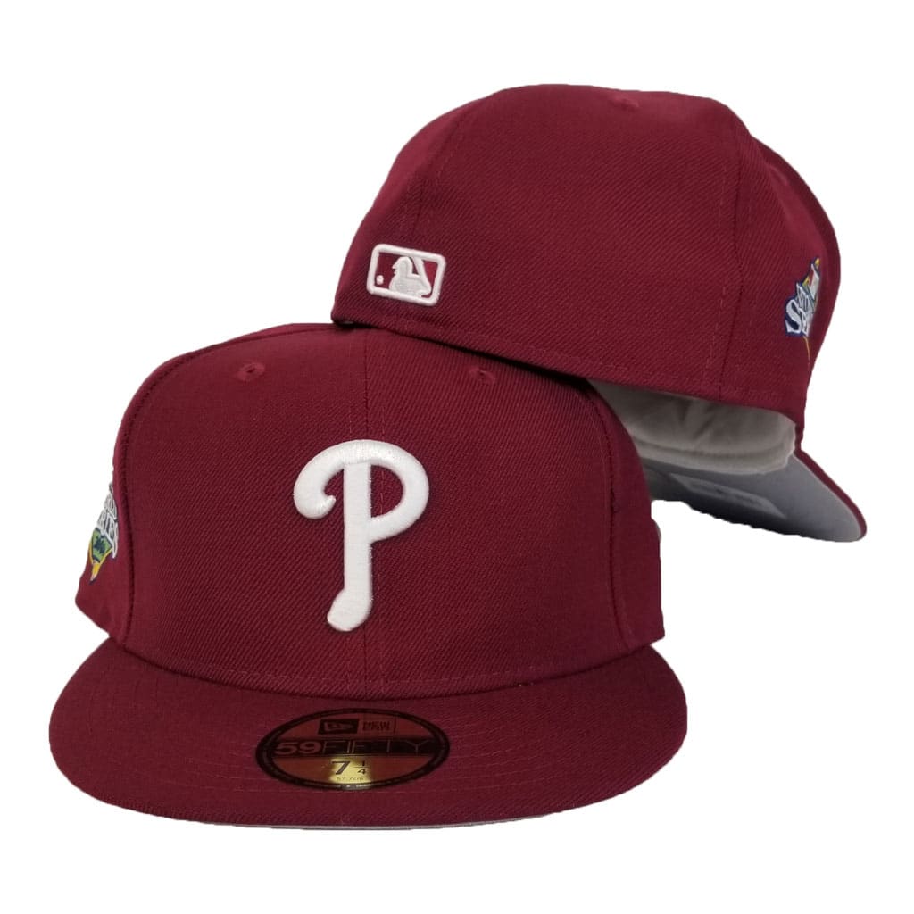 New Era Burgundy Philadelphia Phillies 2008 World Series Side Patch Fitted  Hat