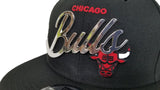 New Era Chicago Bulls Silver Metal Badge Logo 9Fifty Snapback