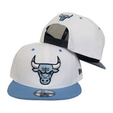 New Era Chicago Bulls White / University Blue 9FIFTY Snapback Hat