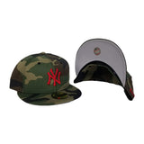 New Era Green / Red Camouflage New York Yankees 59Fifty Fitted