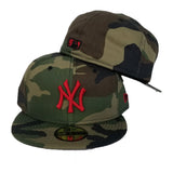 New Era Green / Red Camouflage New York Yankees 59Fifty Fitted