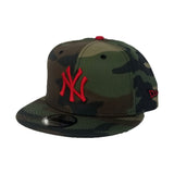 New Era Green / Red Camouflage New York Yankees Snapback