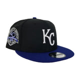 New Era Kansas City Royal 2 Tone Black / Royal 40th Anniversary Snapback Hat