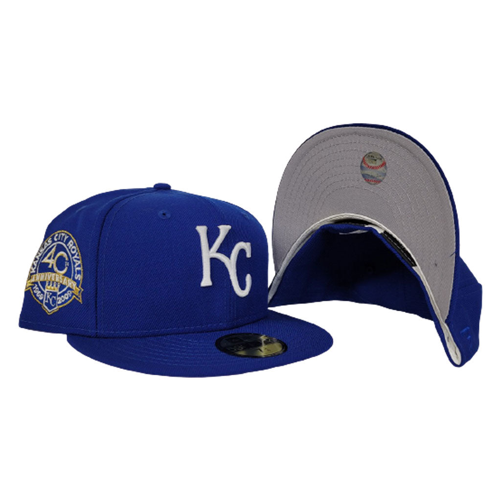 New Era Kansas City Royals Royal Blue 40th Anniversary Side Patch Fitt –  Exclusive Fitted Inc.