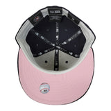New Era Navy Blue Atlanta Braves Pink Undervisor 59FIFTY Fitted