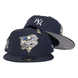 New Era Navy Blue New York Yankees 2000 World Series Metal Badge 59Fifty Fitted