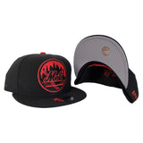New Era New York Mets Black on Infrared 9Fifty Snapback Hat