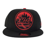 New Era New York Mets Black on Infrared 9Fifty Snapback Hat