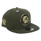 New Era New York Yankees 1949 World Series Metal Badge Dual pin Olive Green Snapback