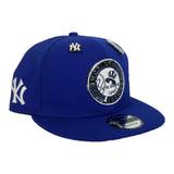 New Era New York Yankees 1949 World Series Metal Badge Dual pin Royal Blue Snapback