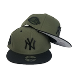 New Era Oilve - Black New York Yankees Black Metal Badge Snapback hat