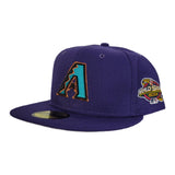 New Era Purple Arizona Diamondbacks 2001 World Series side Patch 59Fifty Fitted