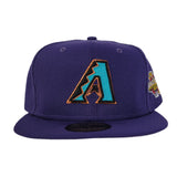 New Era Purple Arizona Diamondbacks 2001 World Series side Patch 59Fifty Fitted