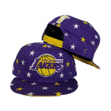 New Era Purple Star Scatter Los Angeles Lakers 9Fifty Snapback hat