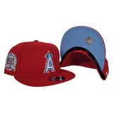New Era Red Los Angeles Angels 50th Anniversary Icy Blue Bottom 9Fifty Snapback Hat