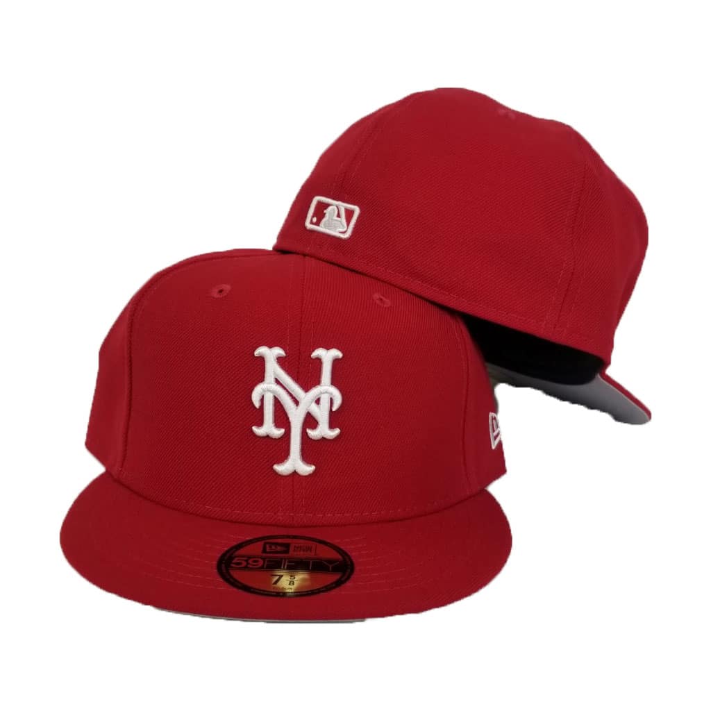 New York Mets Red New Era Fitted Hat