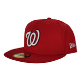 New Era Red Washington Nationals Pink Undervisor 59FIFTY Fitted