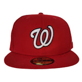 New Era Red Washington Nationals Pink Undervisor 59FIFTY Fitted