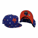 New Era Royal Blue Star Scatter New York Mets 9Fifty Snapback hat