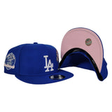 New Era Royal Los Angeles Dodgers Palm Tree Pink Bottom 60th anniversary Side Patch Snapback