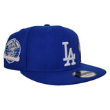 New Era Royal Los Angeles Dodgers Palm Tree Pink Bottom 60th anniversary Side Patch Snapback