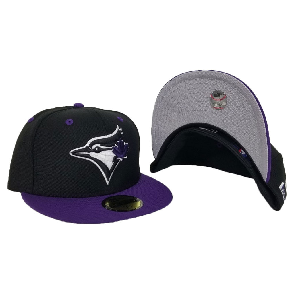 10048925] Toronto Blue Jays Black Fitted Hats – Lace Up NYC