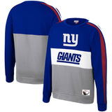 New York Giants Mitchell & Ness Royal Scorer Fleece Crew Sweatshirt