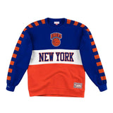 New York Knicks Mitchell & Ness Scorer Fleece Crew Sweatshirt