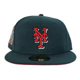New York Mets Dark Green Red Bottom 2000 Subway Series Patch New Era 59Fifty Fitted