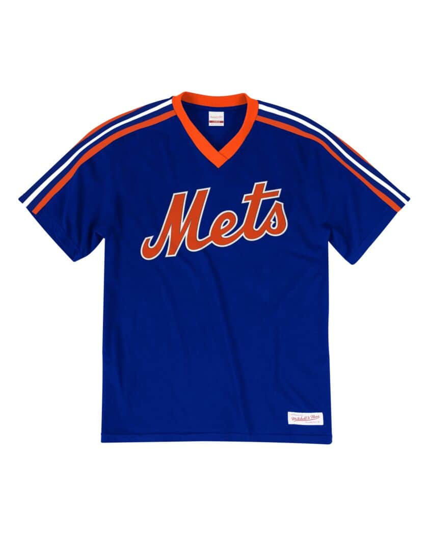 New York Mets Mitchell & Ness Overtime Win V-Neck T-Shirt – Royal