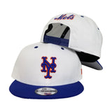 New York Mets White Light Royal Blue New Era 9Fifty Snapback