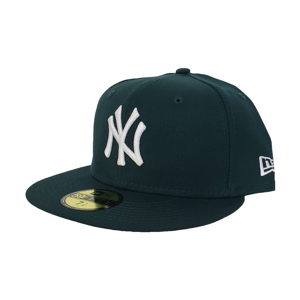 New Era 59FIFTY New York Yankees Fitted Hat Dark Green White
