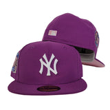 New York Yankees Grape Purple 2000 Subway Series Pink Bottom New Era 59Fifty Fitted Hat