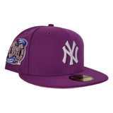 New York Yankees Grape Purple 2000 Subway Series Pink Bottom New Era 59Fifty Fitted Hat