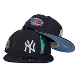 New York Yankees Navy Icy Blue Bottom Subway Series Statue of Liberty New Era 59Fifty Fitted