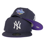 New York Yankees Navy Purple Bottom 1998 World Series New Era 59Fifty Fitted
