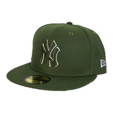New York Yankees Olive Green New Era 59Fifty Fitted