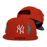 New York Yankees Orange Grey Bottom Statue of Liberty New Era 9Fifty Snapback Hat