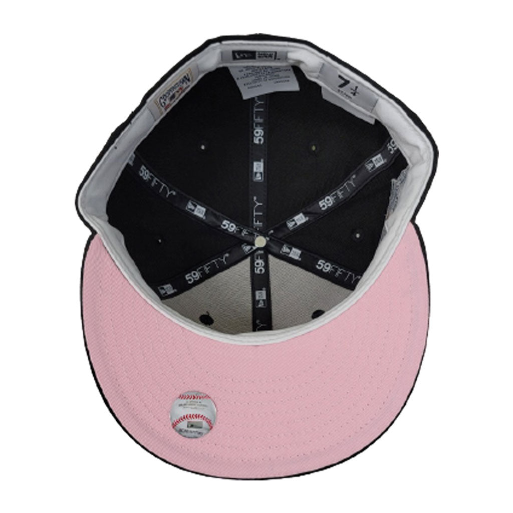 New York Yankees X New York Mets X Black 2000 World Series Pink Bottom New Era 59Fifty Fitted Hat
