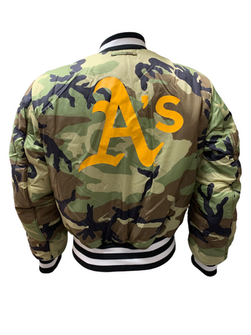 Alpha New Exclusive Reversible X Fitted Athletics Industries Oakland Black – MA-1 Bom Era