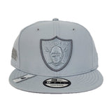 Oakland Raiders Grey Reflective XVIII Super Bowl New Era 9Fifty Snapback Hat