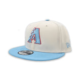 Off White Arizona Diamodbacks Sky Blue Visor Gray Bottom Color Pack New Era 9Fifty Snapback